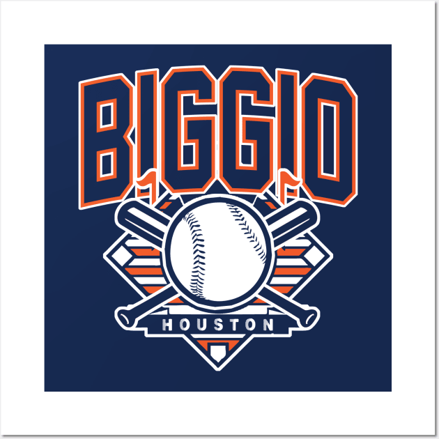 Vintage Houston Baseball Biggio Wall Art by funandgames